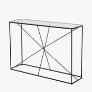 Roxy Glass & Black Metal Console Table