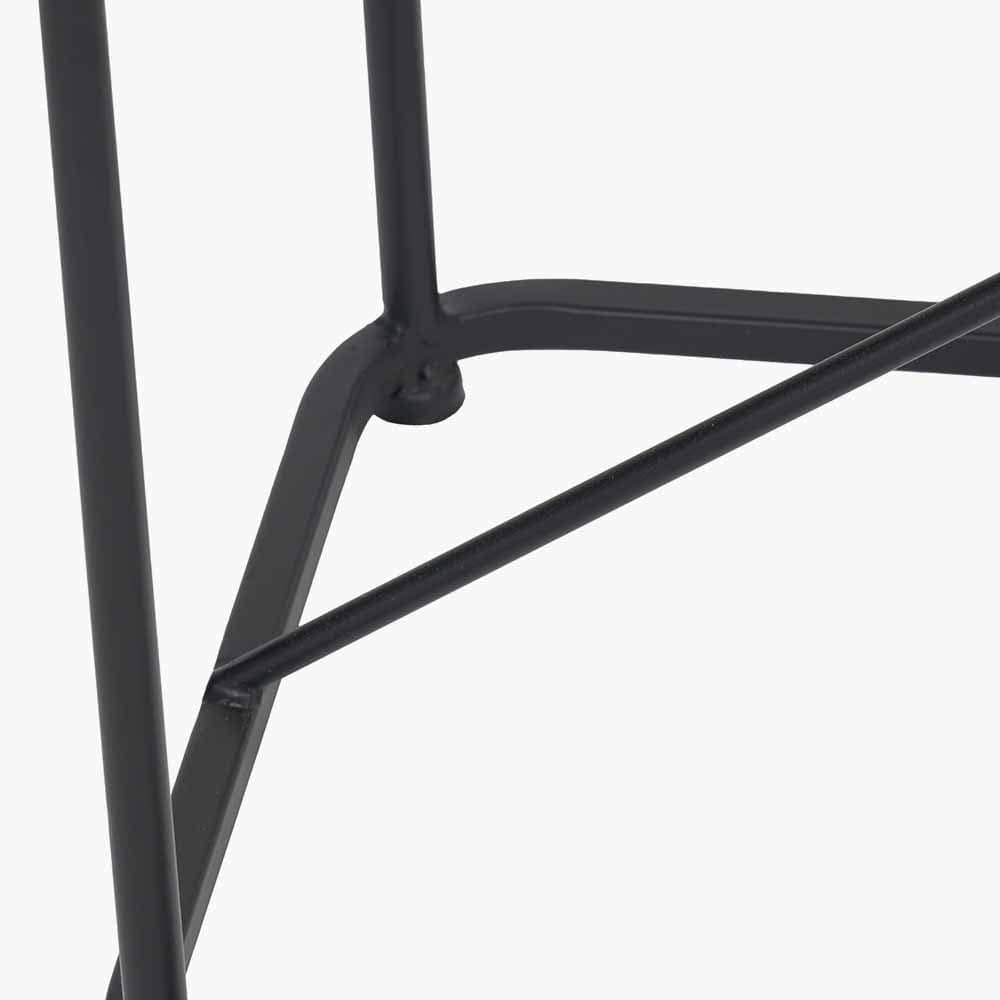 Roxy Glass & Black Metal Console Table