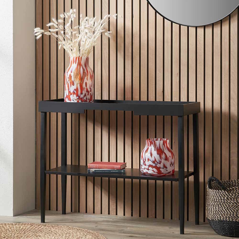 Marnie Black Wood Veneer Console Table