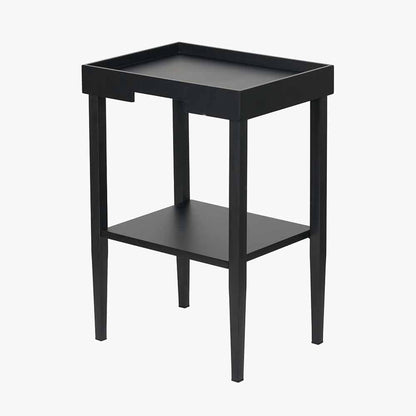 Marnie Black Wood Veneer Side Table