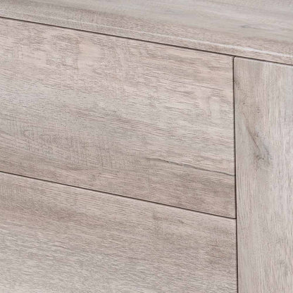 Ukiah Grey Oak Veneer & Black Metal Sideboard