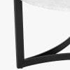 Hendrick White Marble & Black Metal Coffee Table