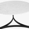 Hendrick White Marble & Black Metal Coffee Table