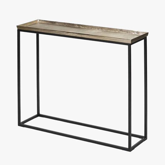 Franklin Gold Cast & Black Metal Console Table