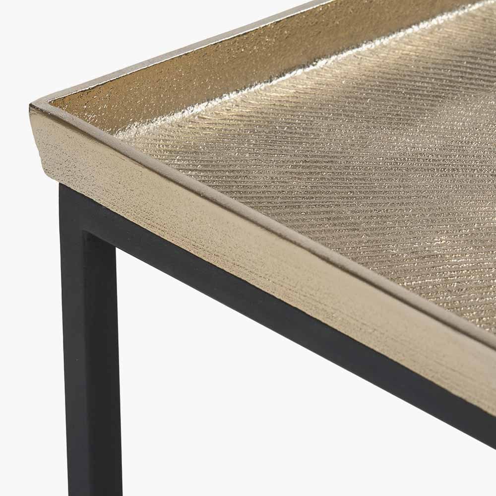 Franklin Gold Cast & Black Metal Console Table