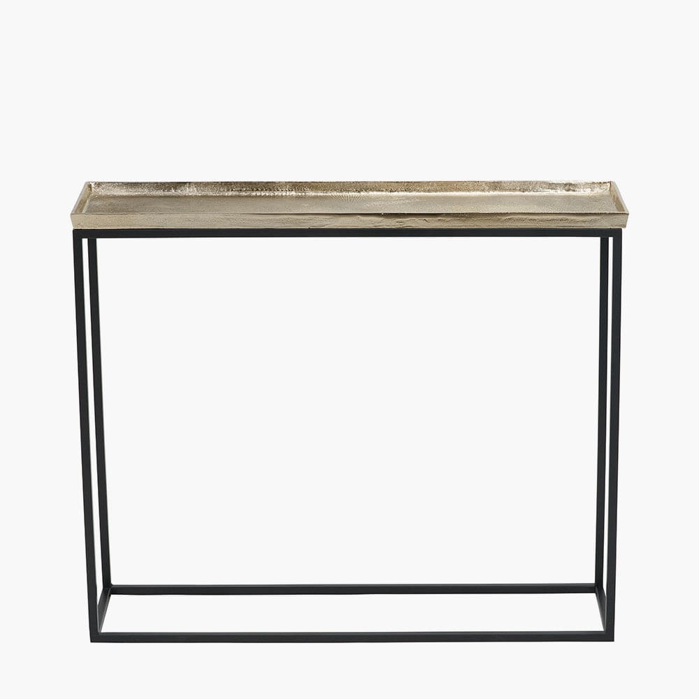 Franklin Gold Cast & Black Metal Console Table