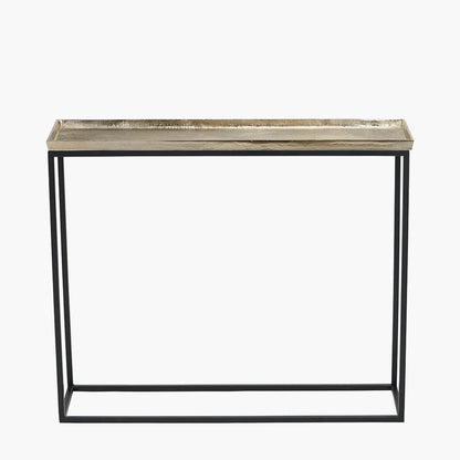 Franklin Gold Cast & Black Metal Console Table