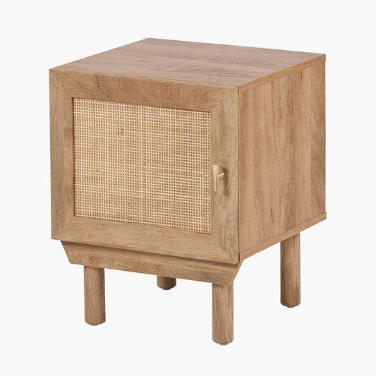 Henrik Natural Rattan 1 Door Bedside Unit