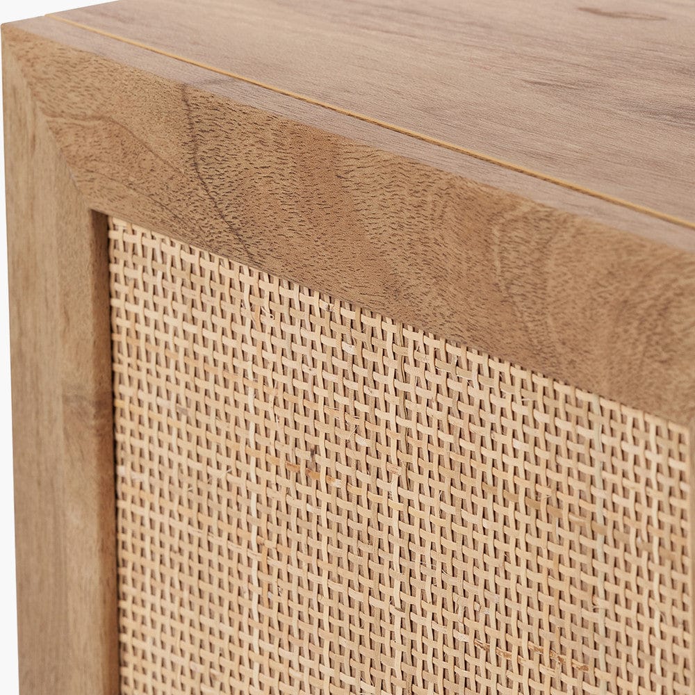 Henrik Natural Rattan 1 Door Bedside Unit