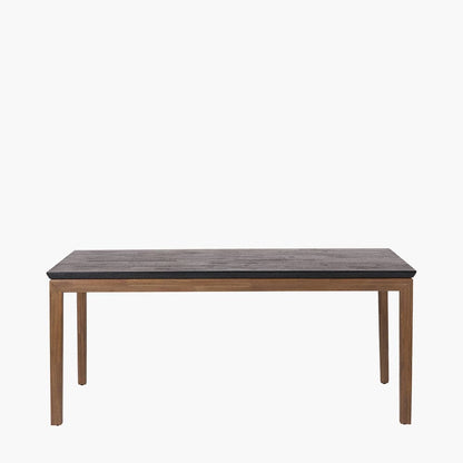 Gio Black & Natural Acacia Wood Dining Table