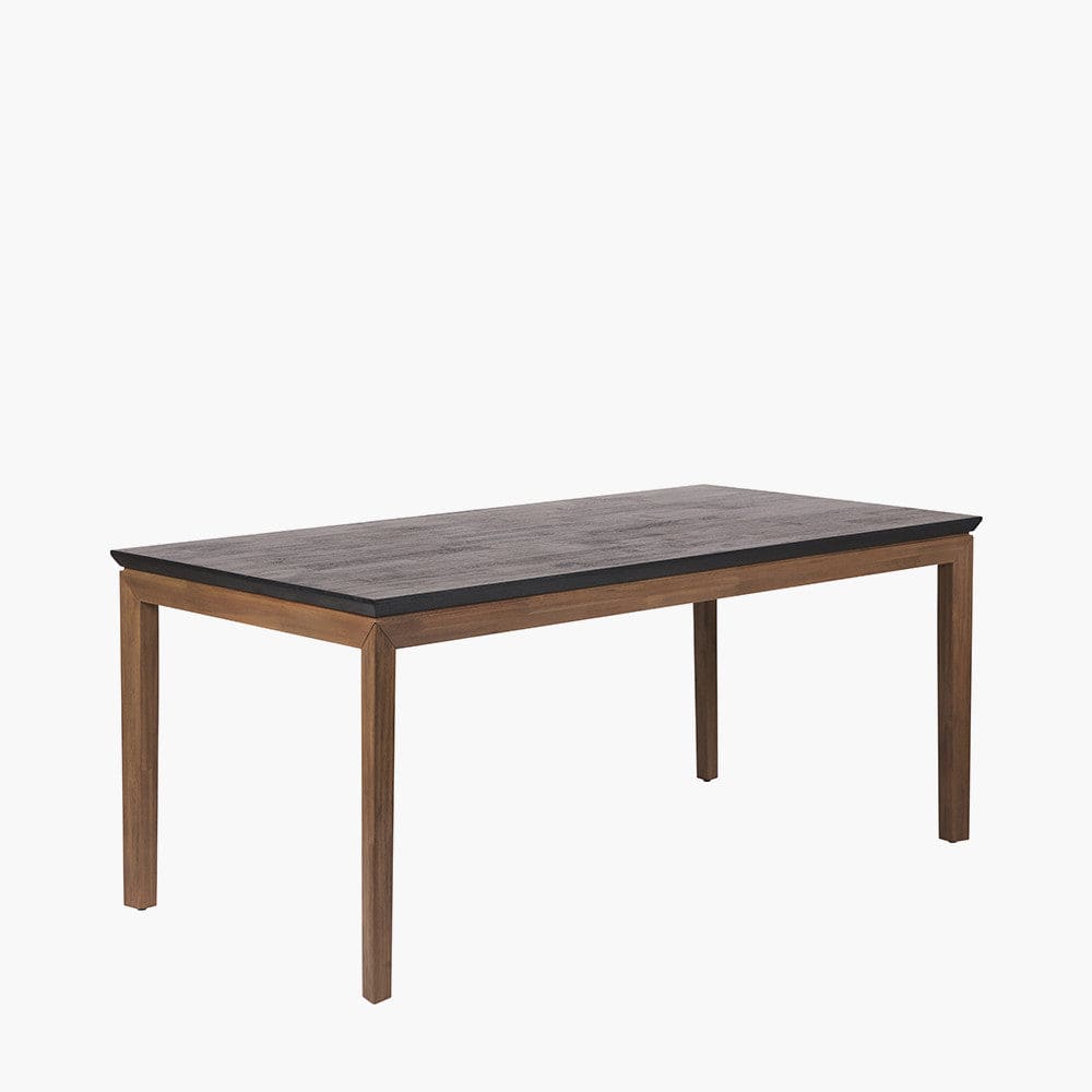 Gio Black & Natural Acacia Wood Dining Table