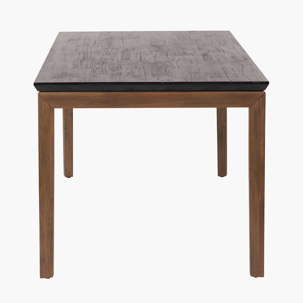 Gio Black & Natural Acacia Wood Dining Table