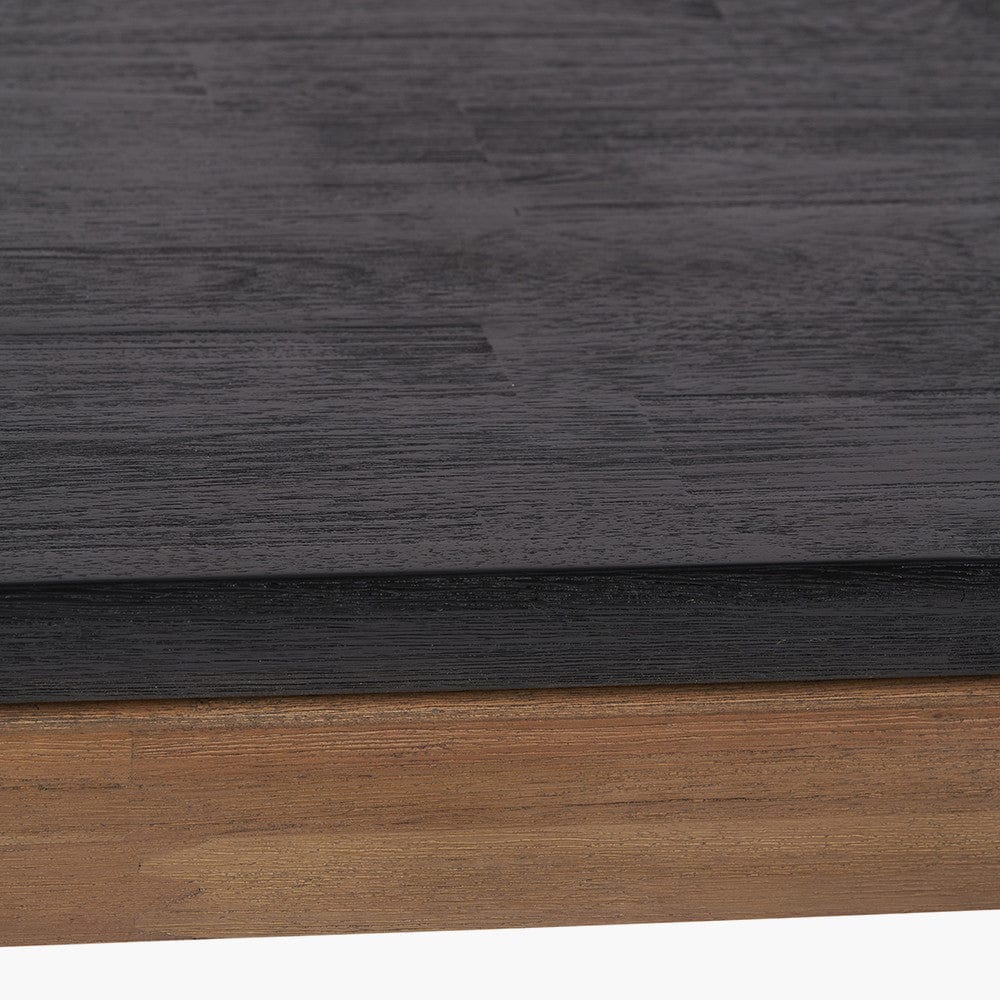 Gio Black & Natural Acacia Wood Dining Table