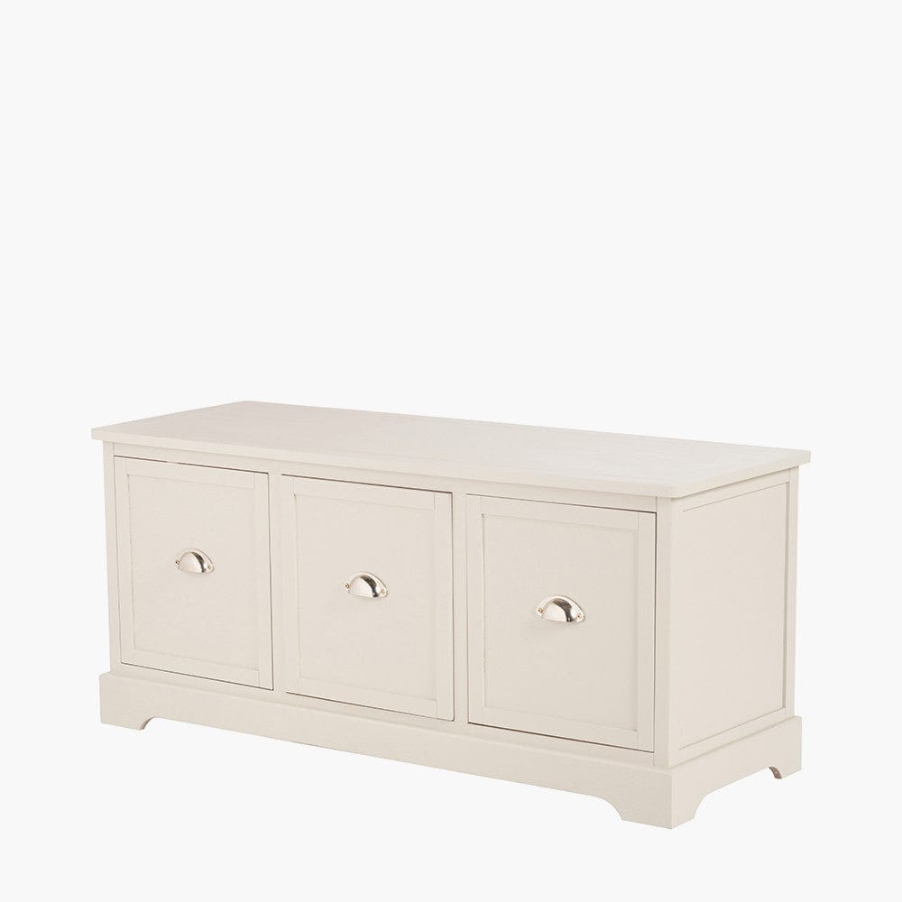 Croft Linen Pine Wood 3 Drawer Unit