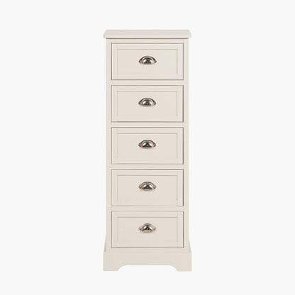 Croft Linen Pine 5 Drawer Tall Unit