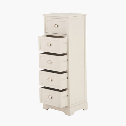 Croft Linen Pine 5 Drawer Tall Unit