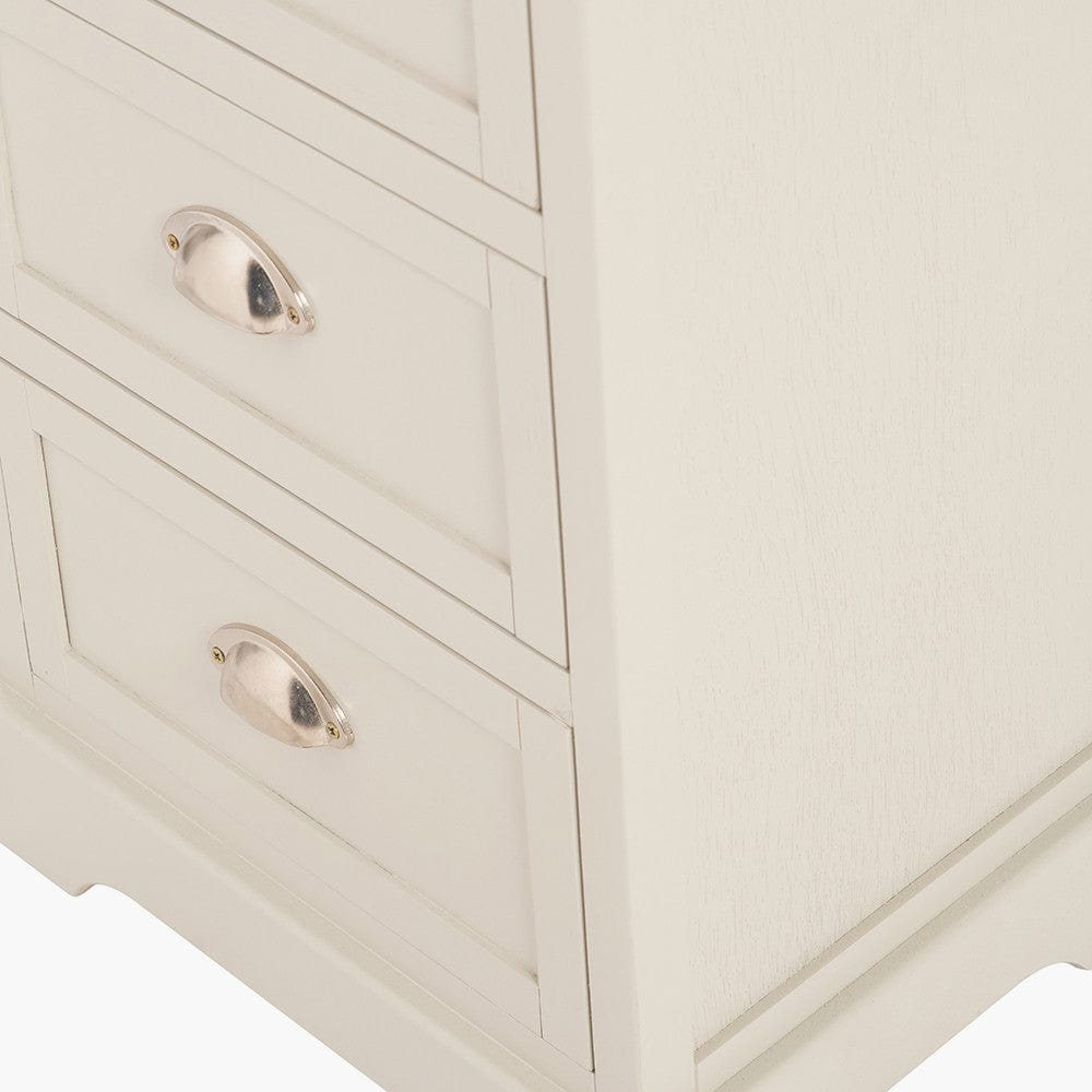 Croft Linen Pine 3 Drawer Tall Unit