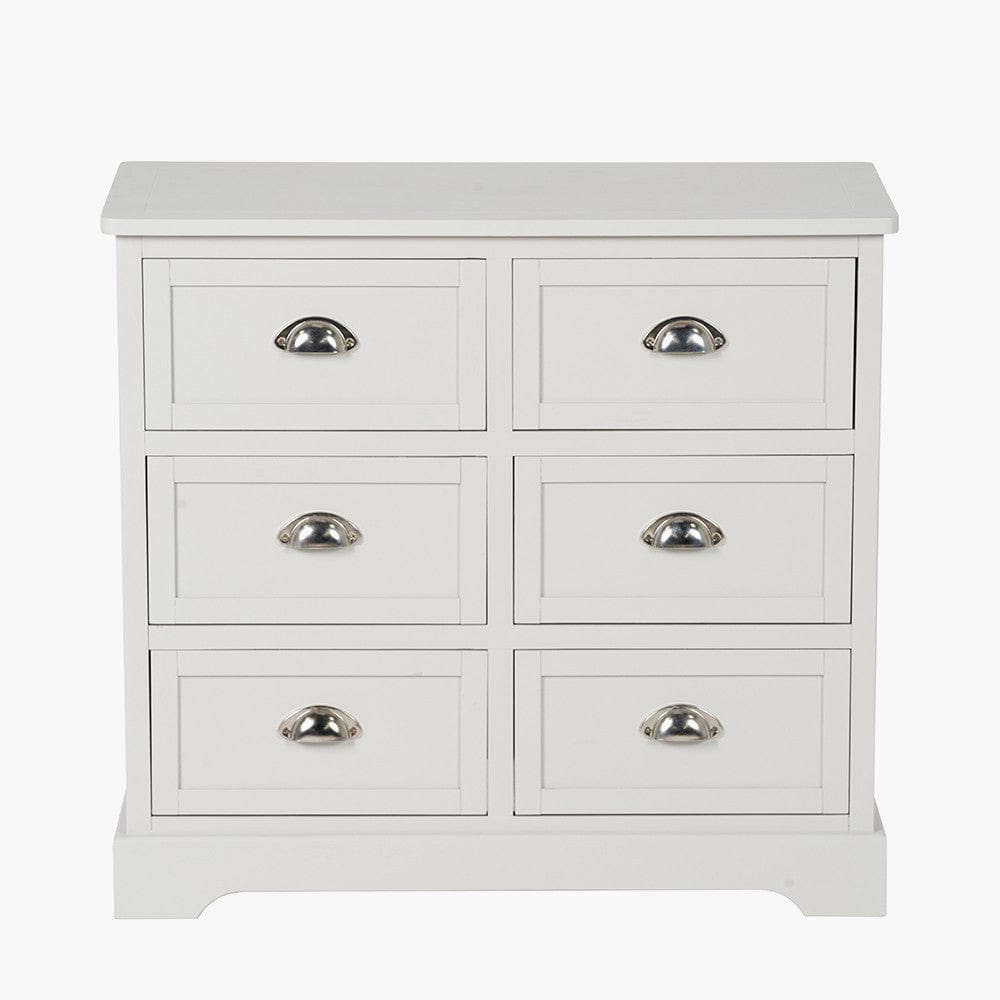 Croft Linen Pine 6 Drawer Unit