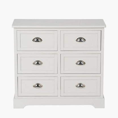 Croft Linen Pine 6 Drawer Unit