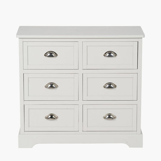 Croft Linen Pine 6 Drawer Unit