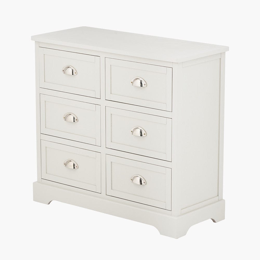 Croft Linen Pine 6 Drawer Unit