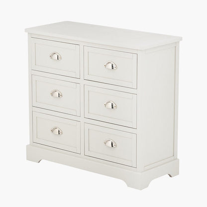 Croft Linen Pine 6 Drawer Unit