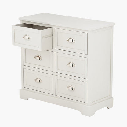 Croft Linen Pine 6 Drawer Unit