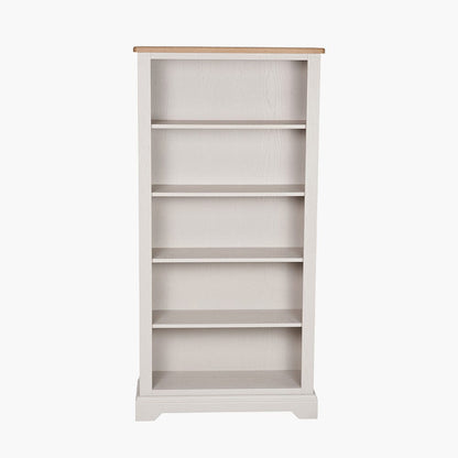 Fairford Parchment White Pine & Oak Wood 5 Shelf Unit