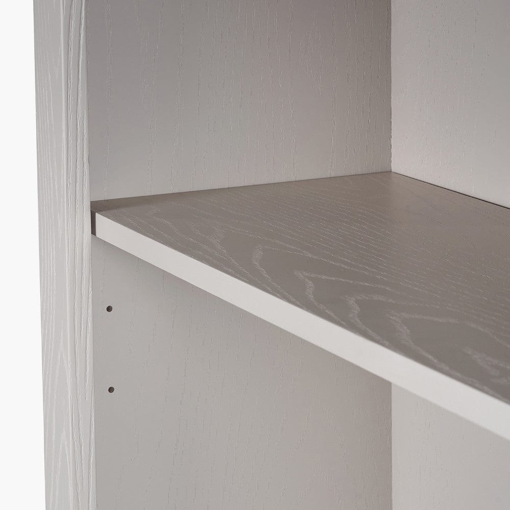 Fairford Parchment White Pine & Oak Wood 5 Shelf Unit