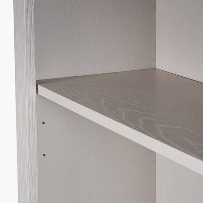 Fairford Parchment White Pine & Oak Wood 5 Shelf Unit