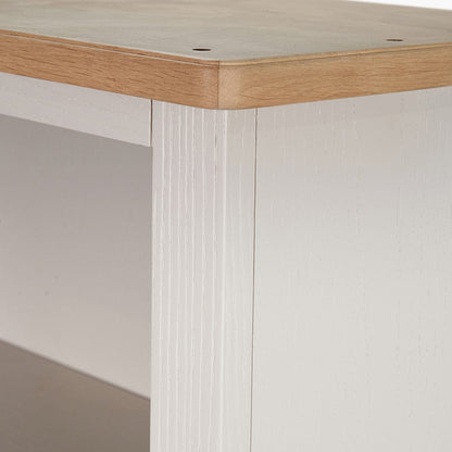 Fairford Parchment White Pine & Oak Wood 5 Shelf Unit