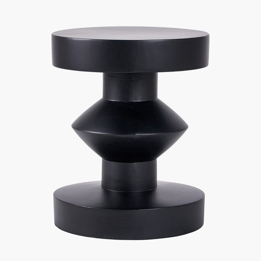 Drey Black Fibrestone Side Table