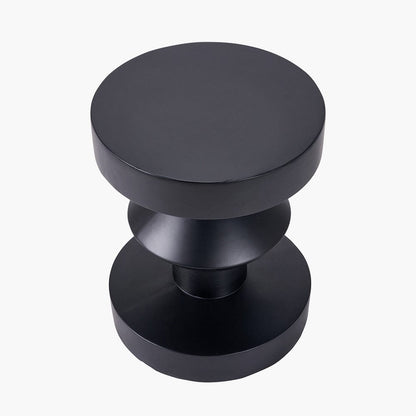 Drey Black Fibrestone Side Table