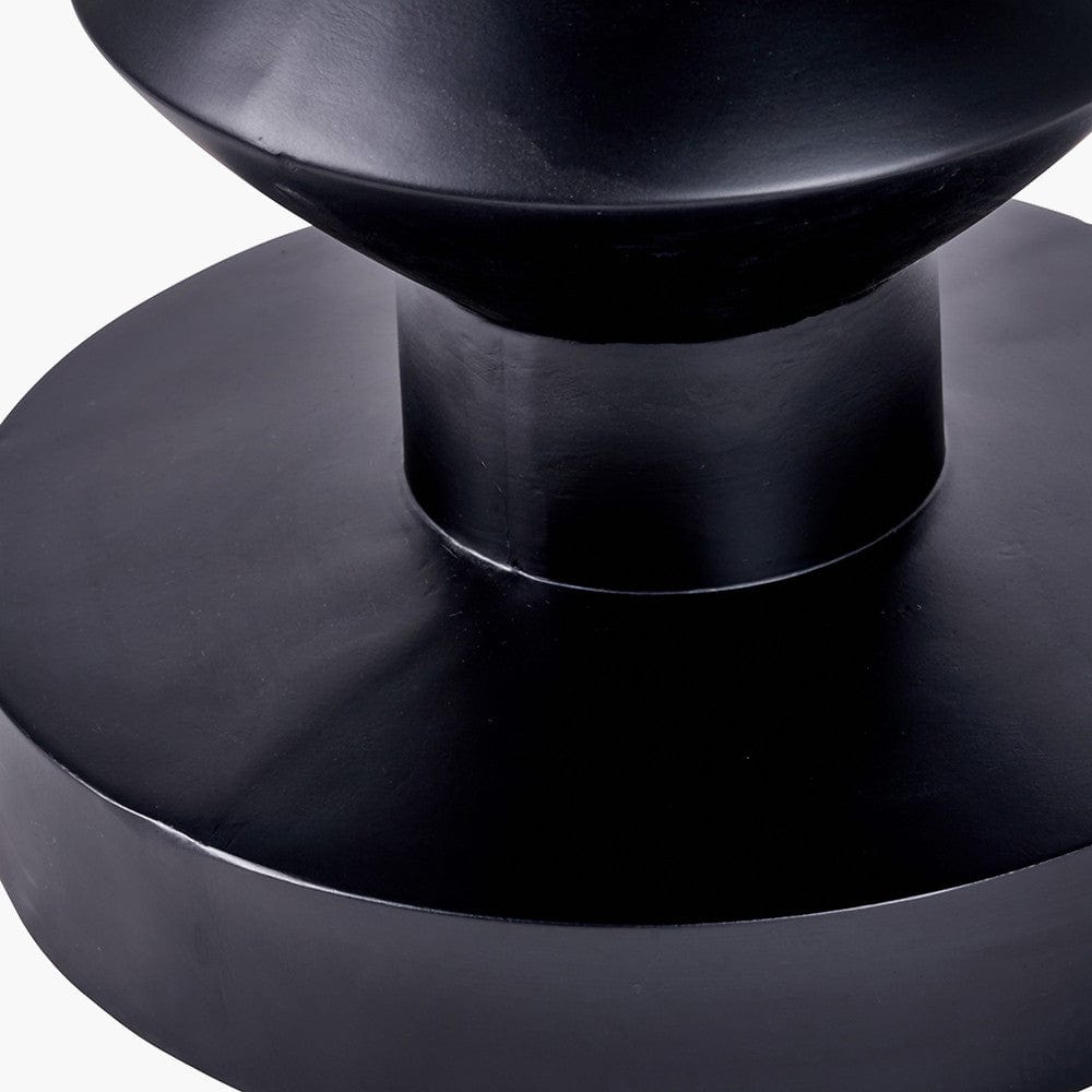 Drey Black Fibrestone Side Table