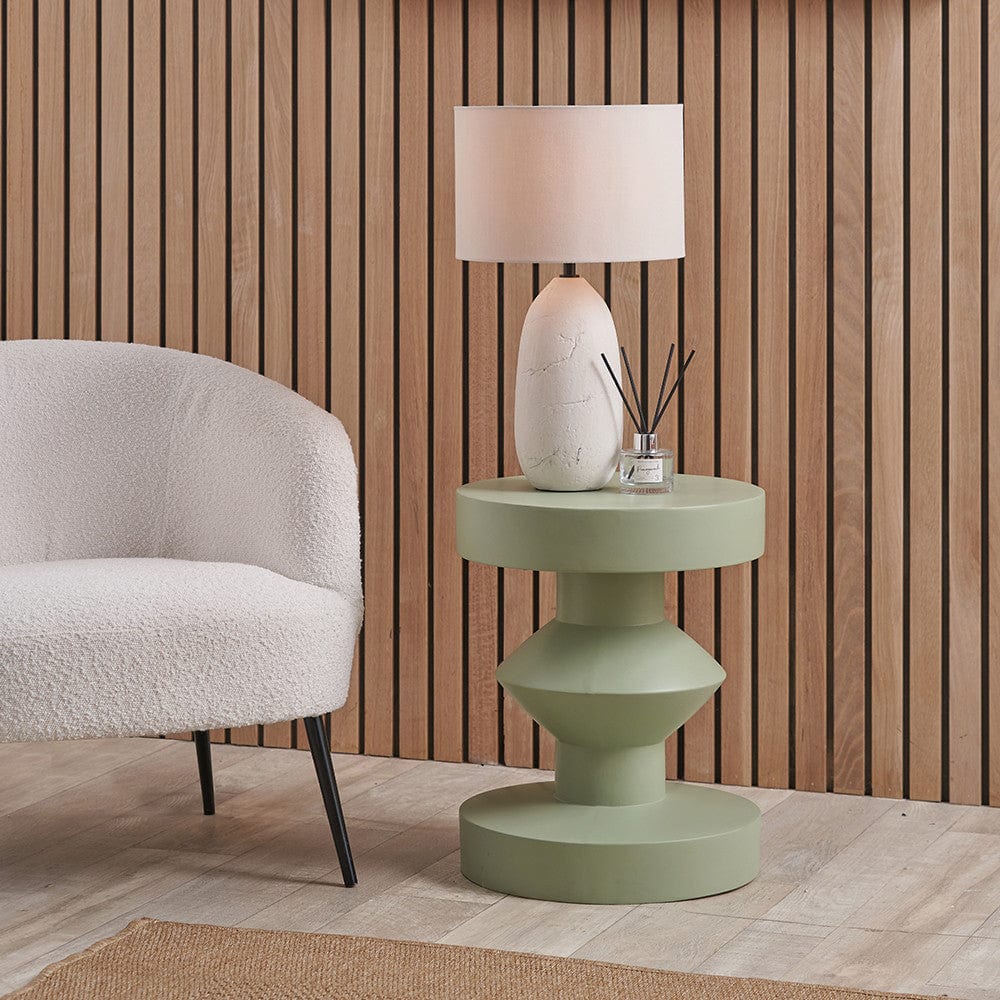 Drey Sage Fibrestone Side Table