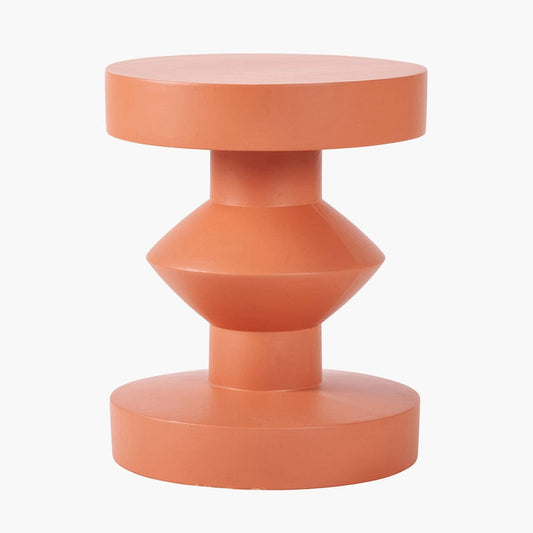 Drey Terracotta Fibrestone Side Table