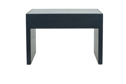 Grey Velvet, Antique Metal & Mirror Console Table