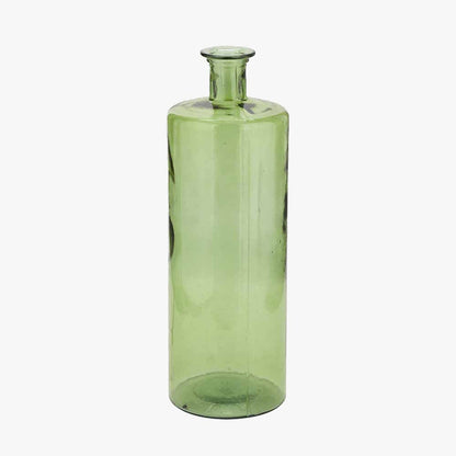 Forest Green Tall Recycled Glass Bottle Vase