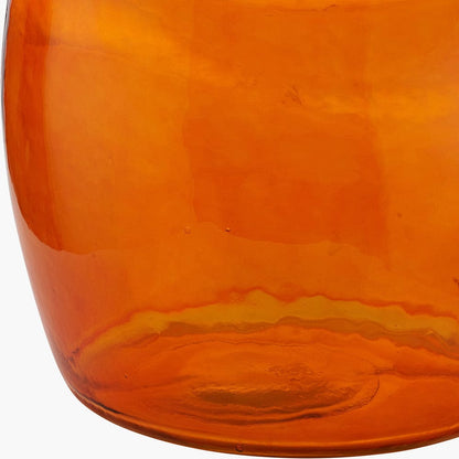 Orange Organic Shaped Recycled Glass Tall Vase