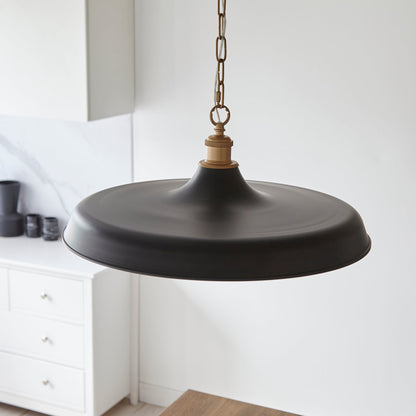 Tromso Matt Black & Satin Gold Pendant