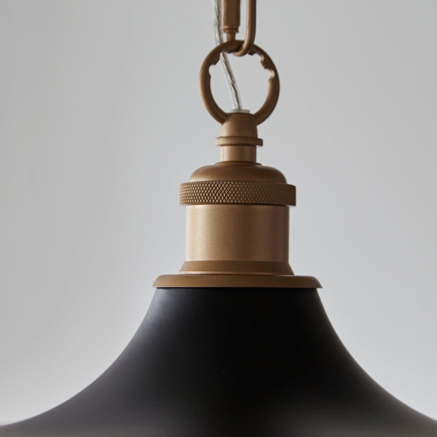 Tromso Matt Black & Satin Gold Pendant