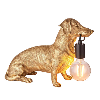 Dana Gold Dachshund Table Lamp