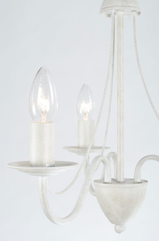 Lyra 3 Light Antique White Chandelier