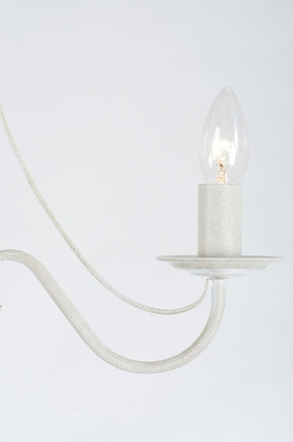 Lyra 3 Light Antique White Chandelier