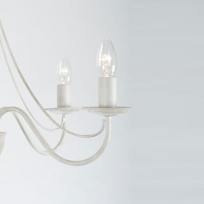 Lyra 5 Light Antique White Chandelier