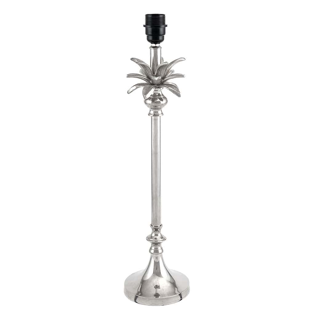 Floral Nickel Table Lamp