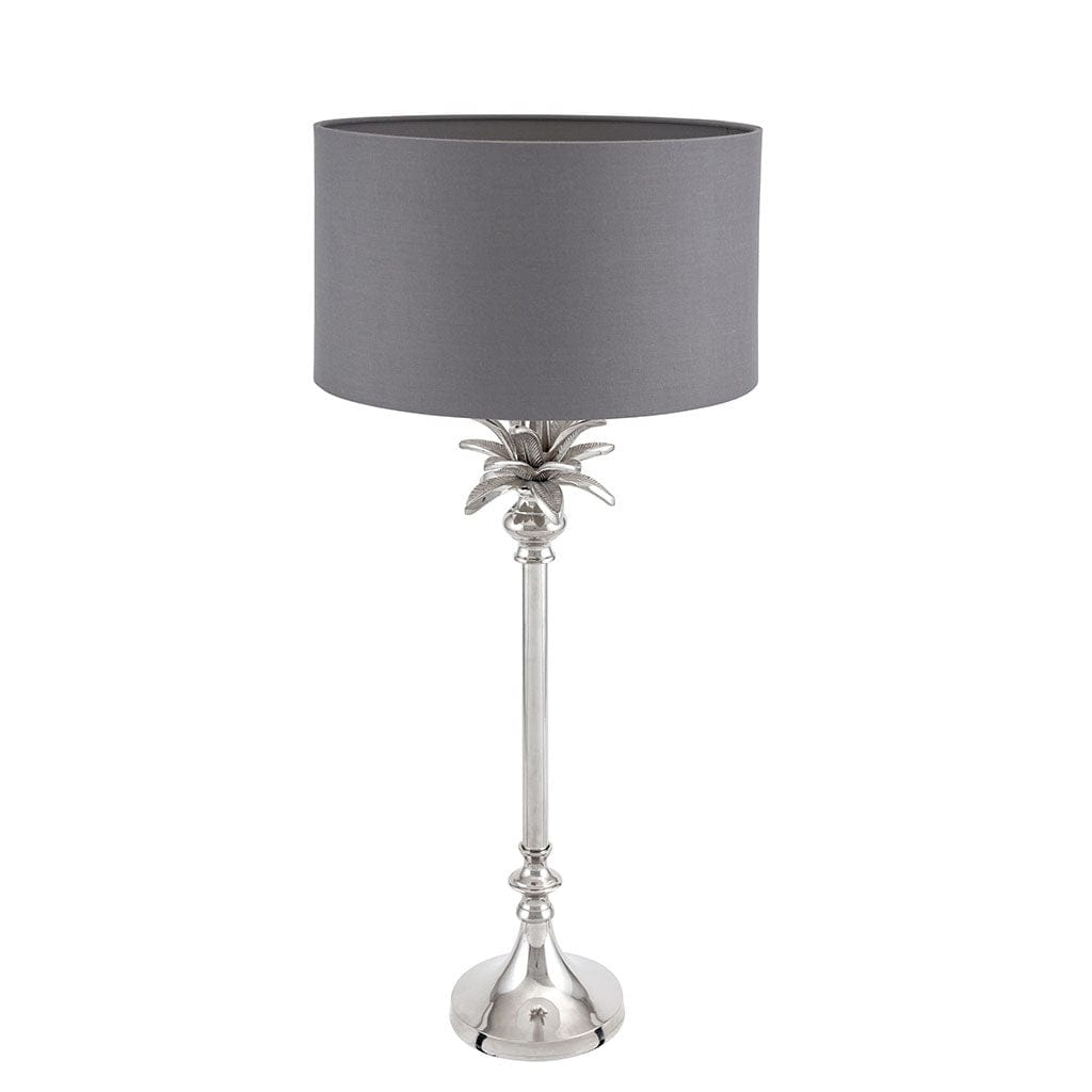 Floral Nickel Table Lamp