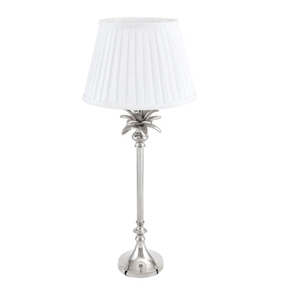 Floral Nickel Table Lamp