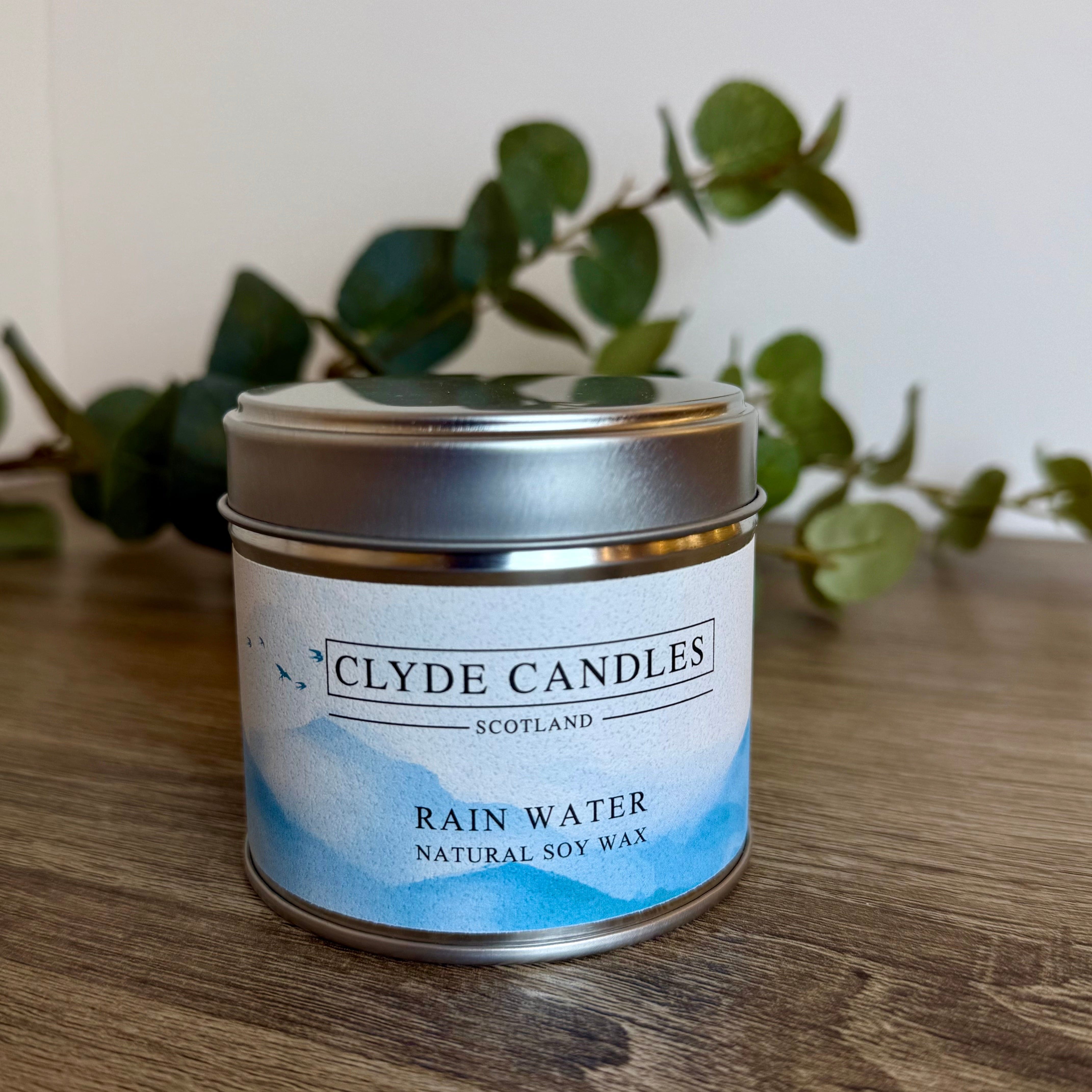 Rain Water Candle Tin
