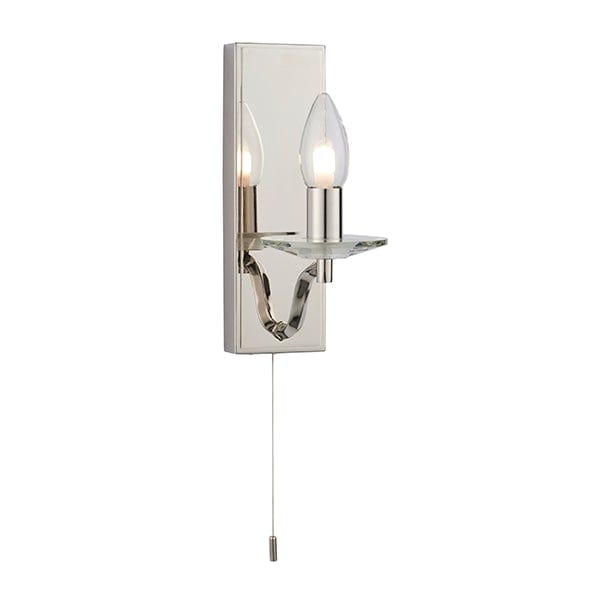 Clara 1 Light Polished Nickel Bathroom Wall Light